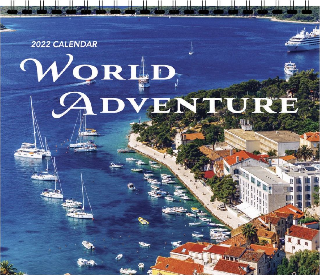 Scenic 3-Month View Calendar World Adventure 13.5x25.5