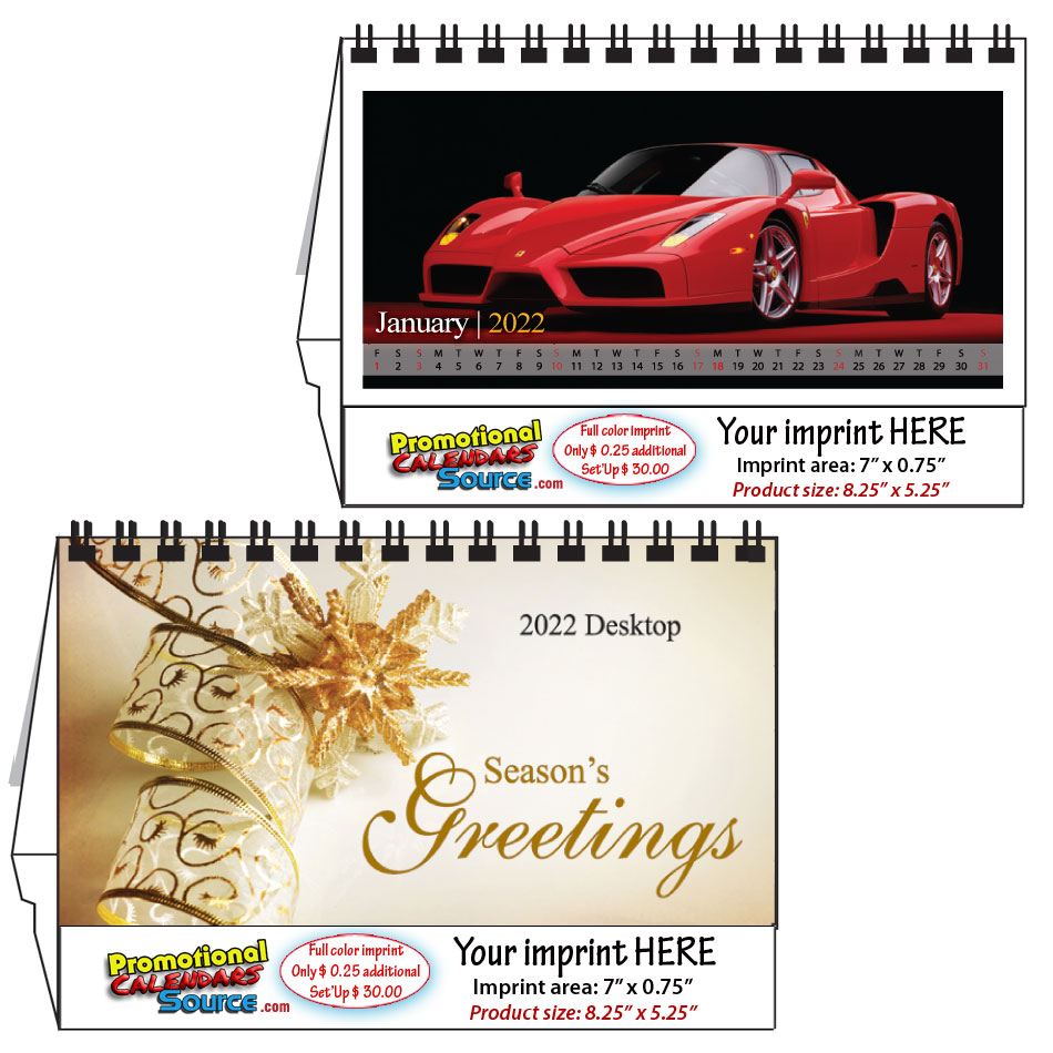 Sports Cars Desktop Calendar 