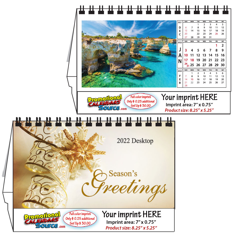 Tropical Island Desk top  Calendar