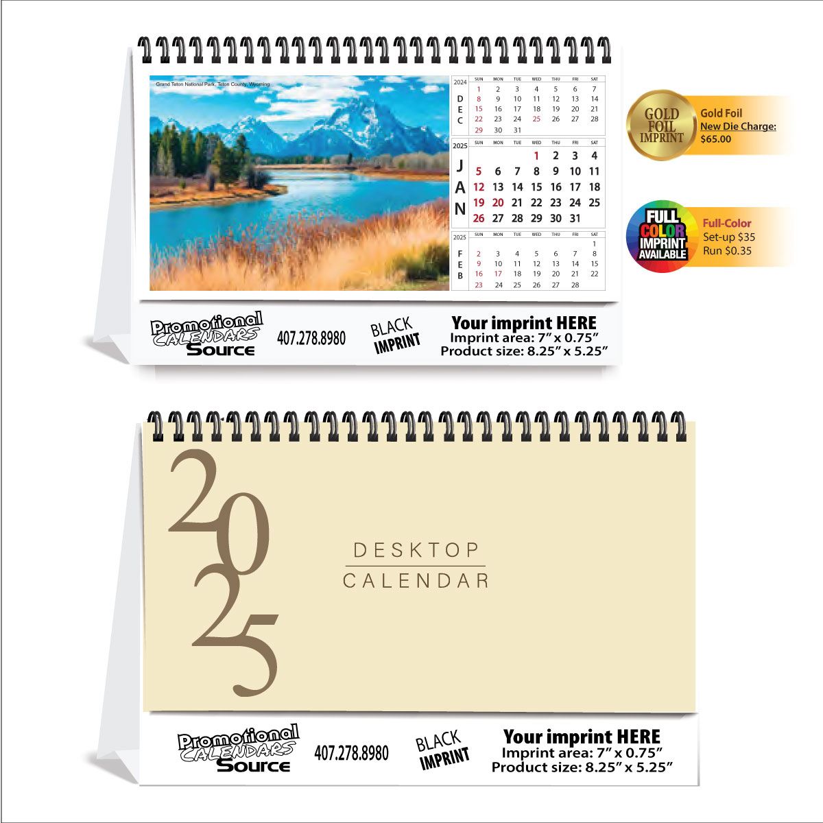 Beautiful America Tent Desk Calendar 8.25x5.25