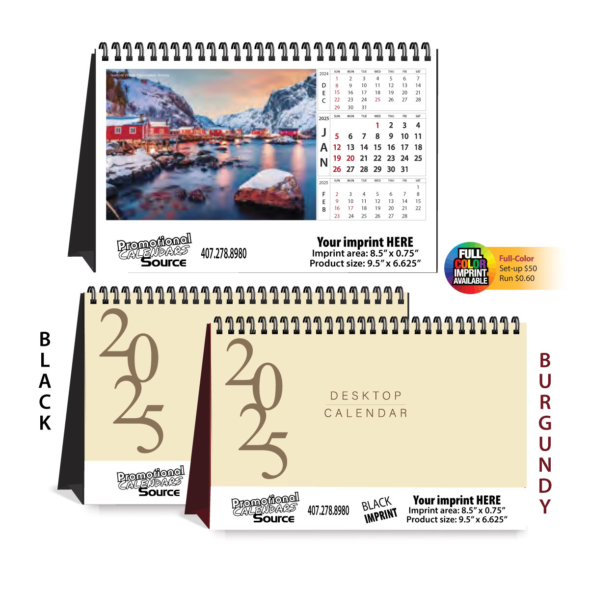 Scenic World Images Large Desk Tent Calendar 