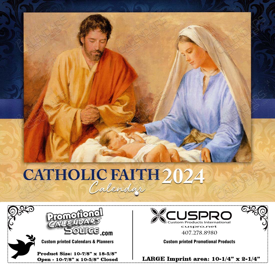 Catholic Faith Calendar with Funeral Preplanning insert option