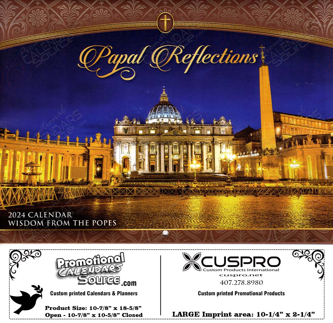Catholic Calendar Papal Reflections Wisdom from the Popes with Funeral Pre-planning insert option
