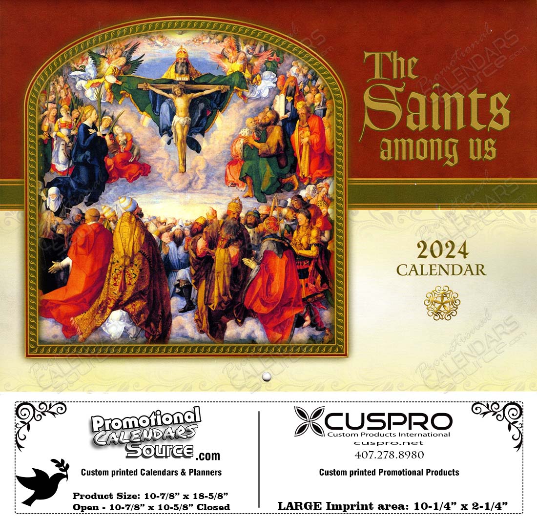 The Saints Among Us Catholic Calendar with Funeral Preplanning insert option