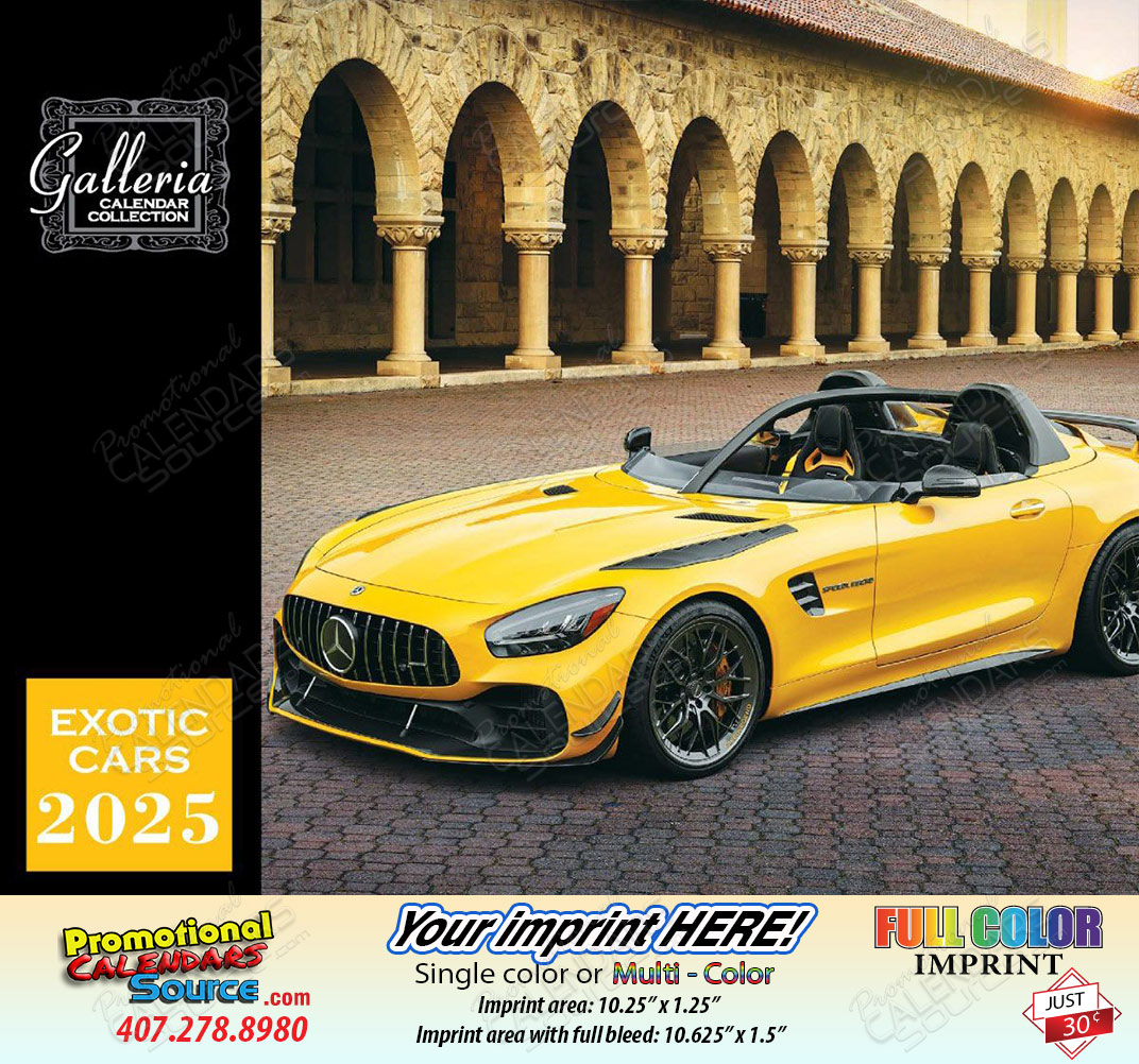 Exotic Cars Calendar Stapled 