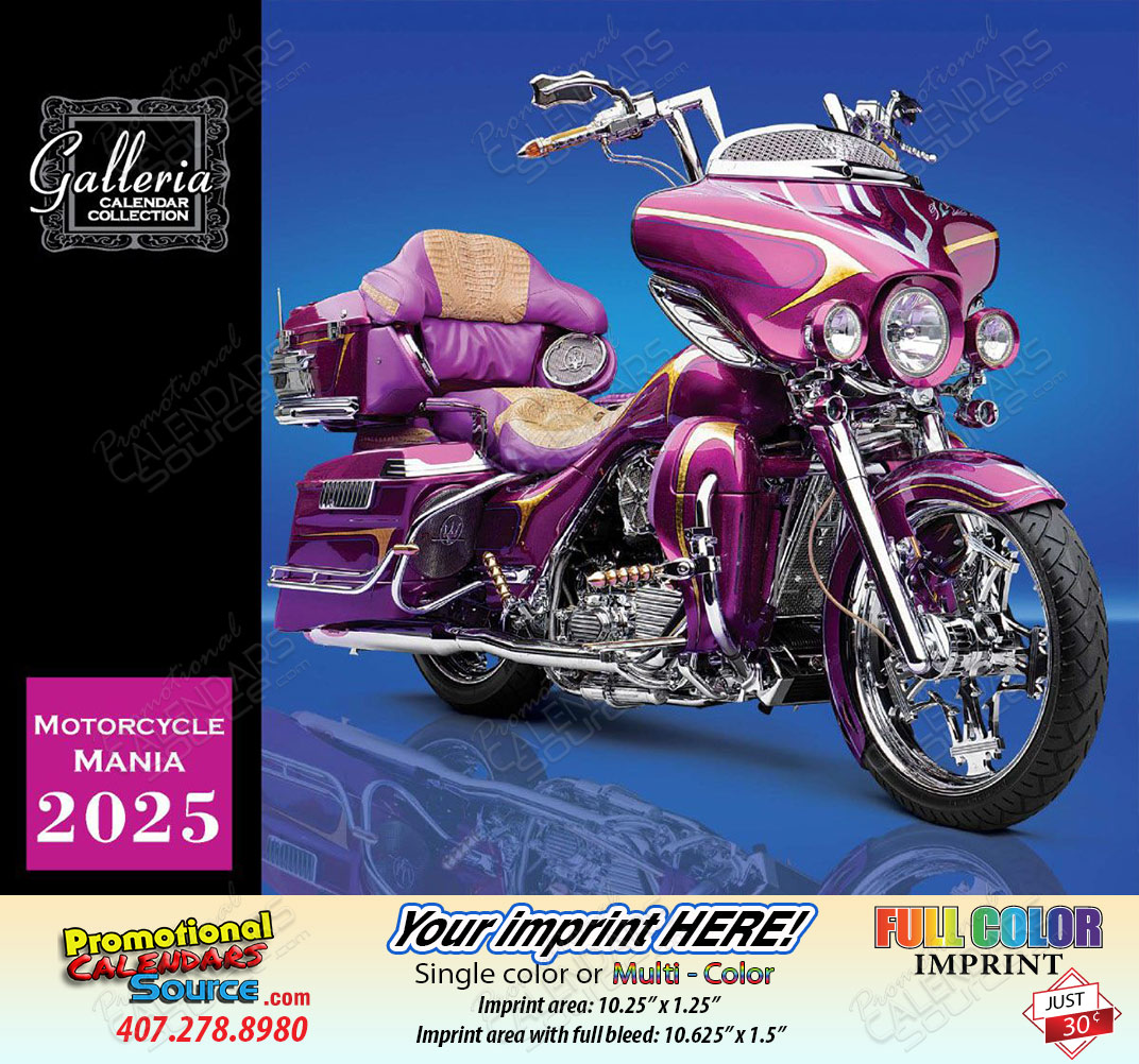 Exotic Motorcycle Mania Wall Calendar 