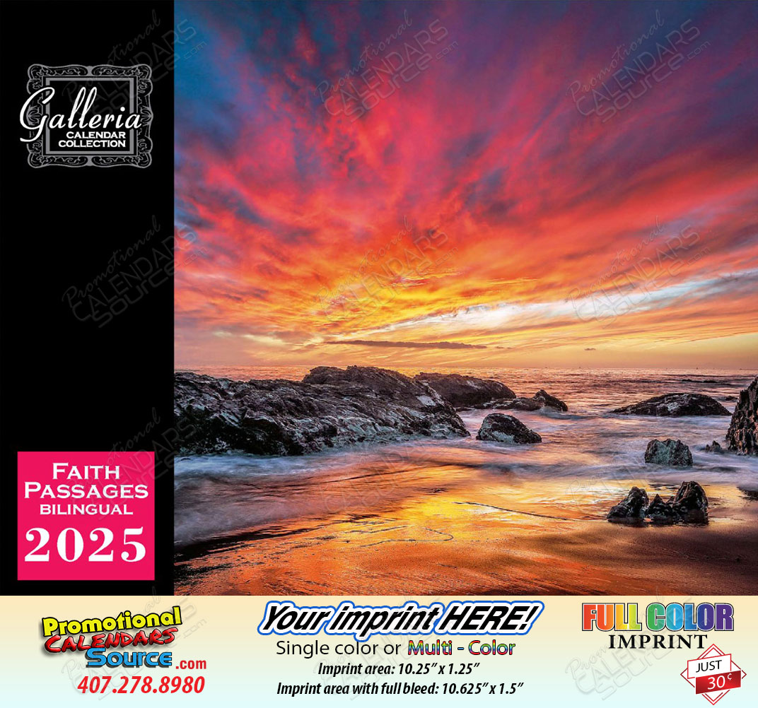 Bilingual English-Spanish Religious Calendar Faith Passages - 2025 