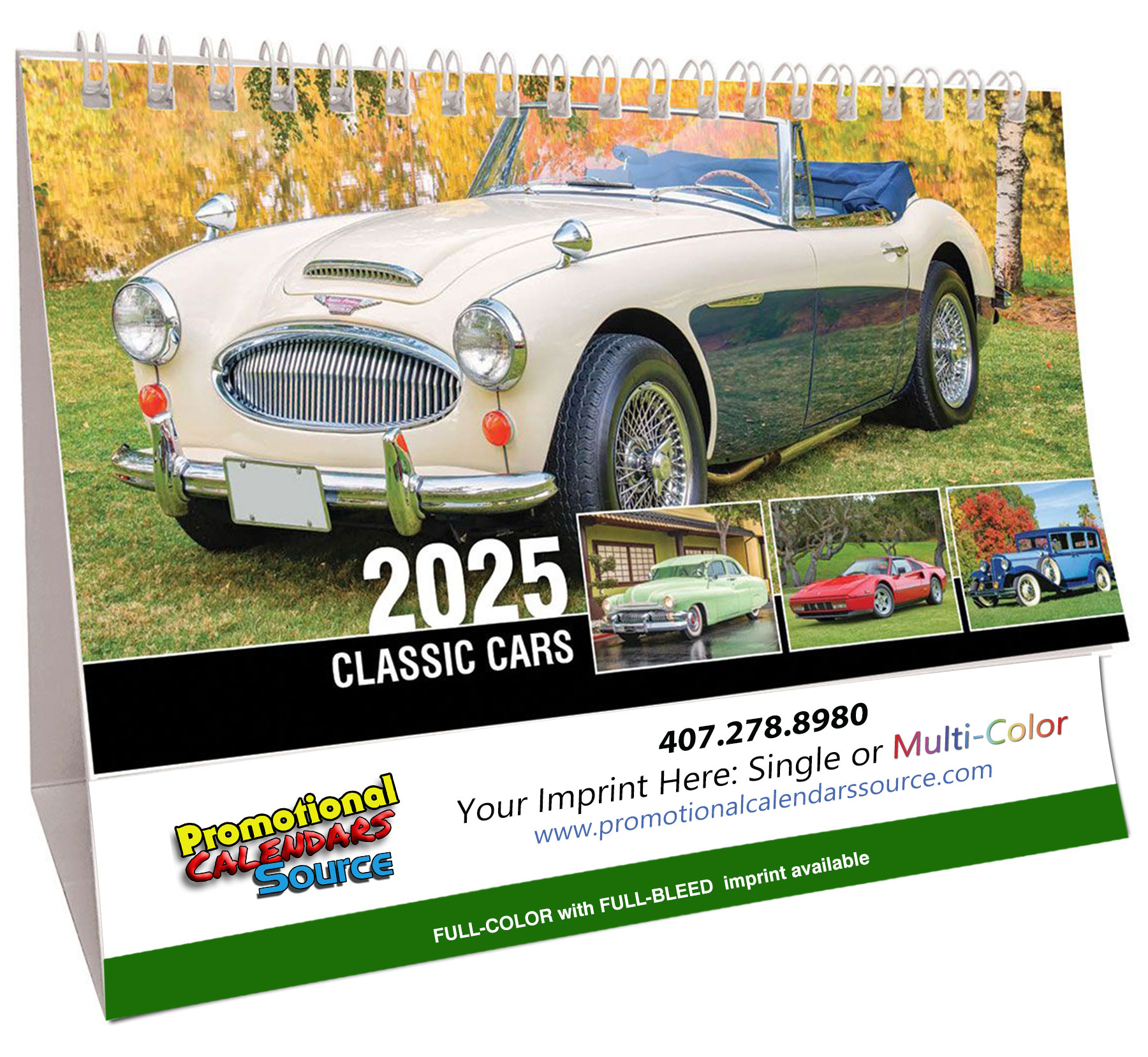 Classic Cars Value Desk Calendar