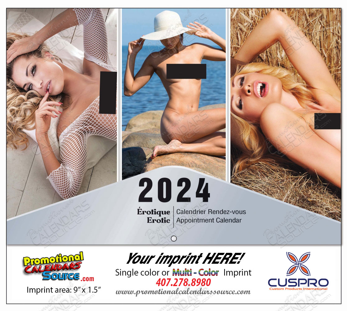 Erotic / rotique Nude Females Bilingual Adult Content Calendar, Stapled 2024