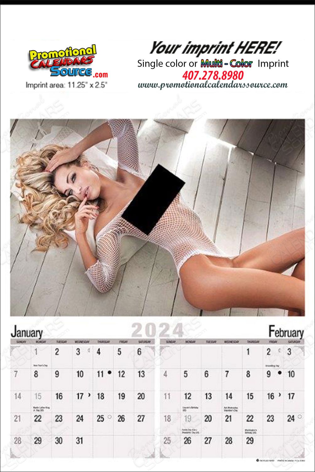 Spicy Nude Girls Calendar 12x18