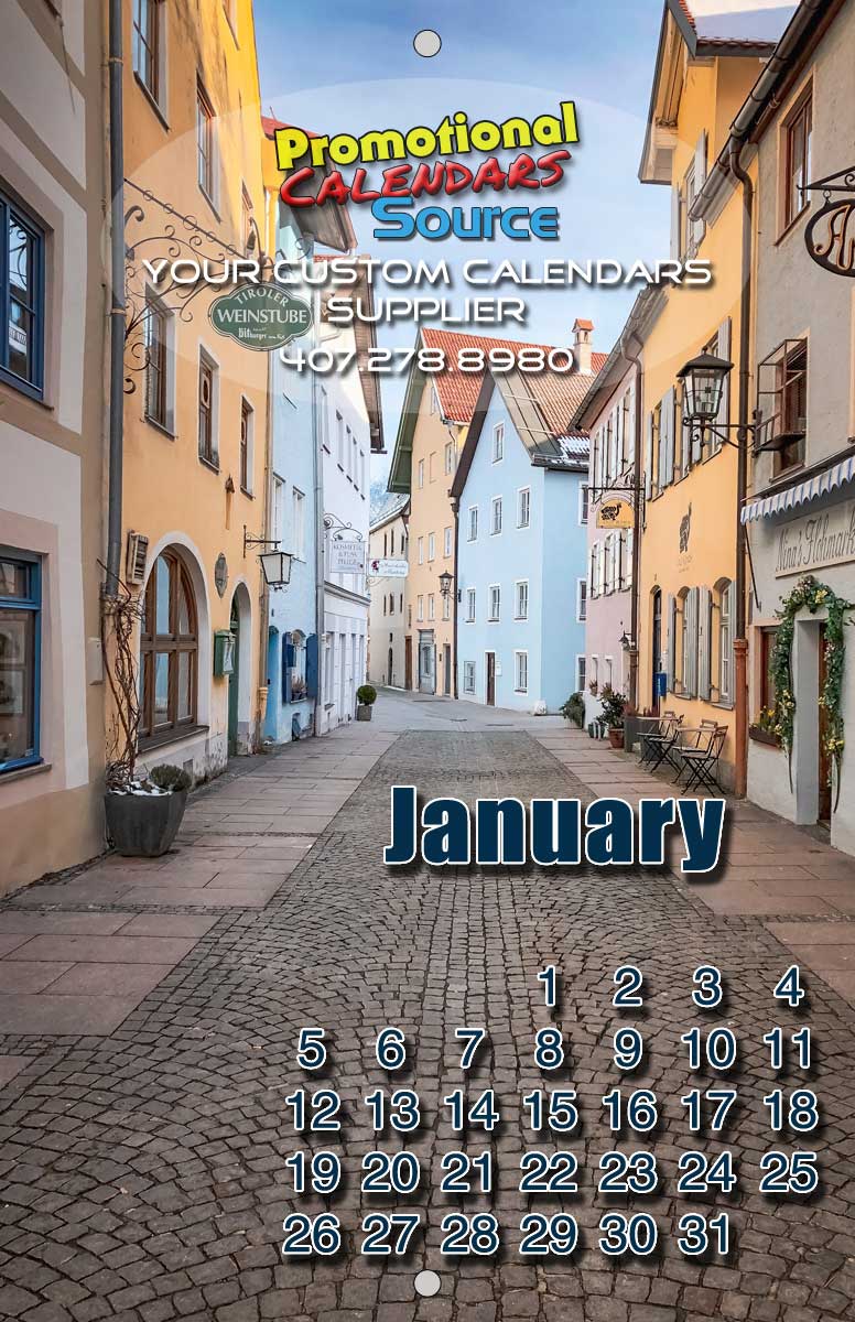 13 Month Custom Photo Calendar, Size 11x17, Full-Color Imprint | UV ...