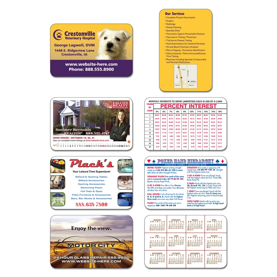 Laminated Plastic Wallet Card - 3.5x2.25 (2-Sided) - 14 pt.