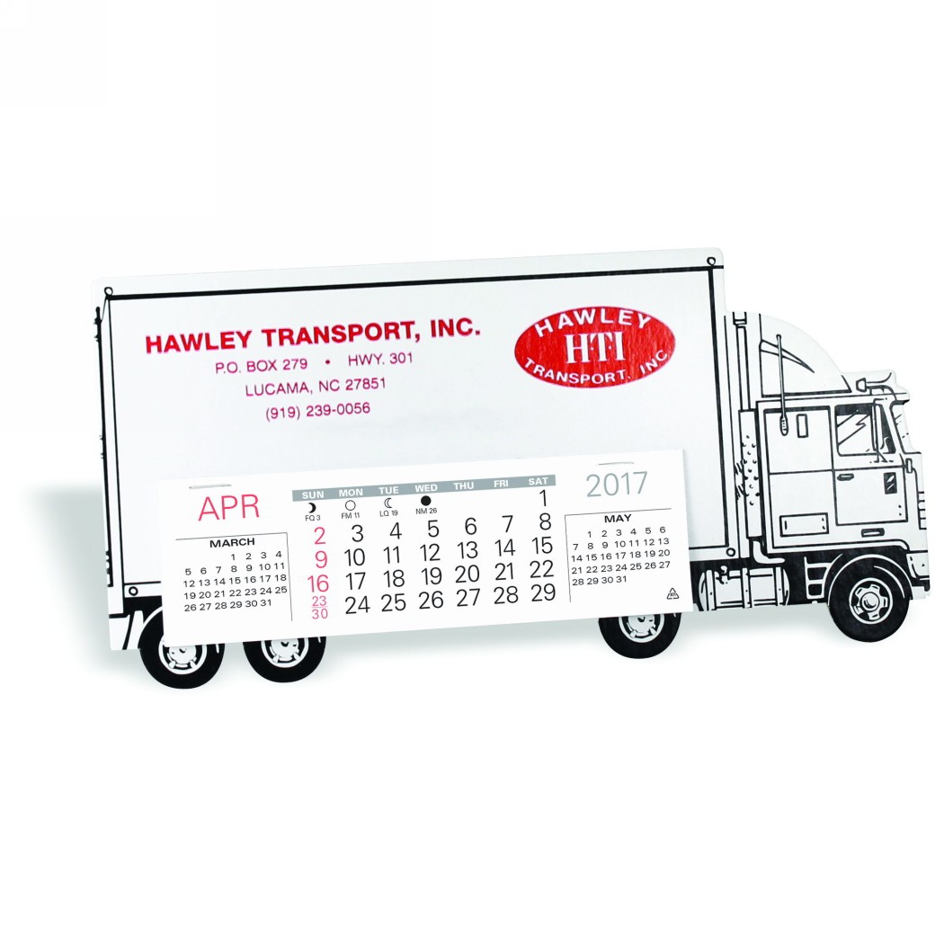 Tractor Trailer Shaped Desk Calendar