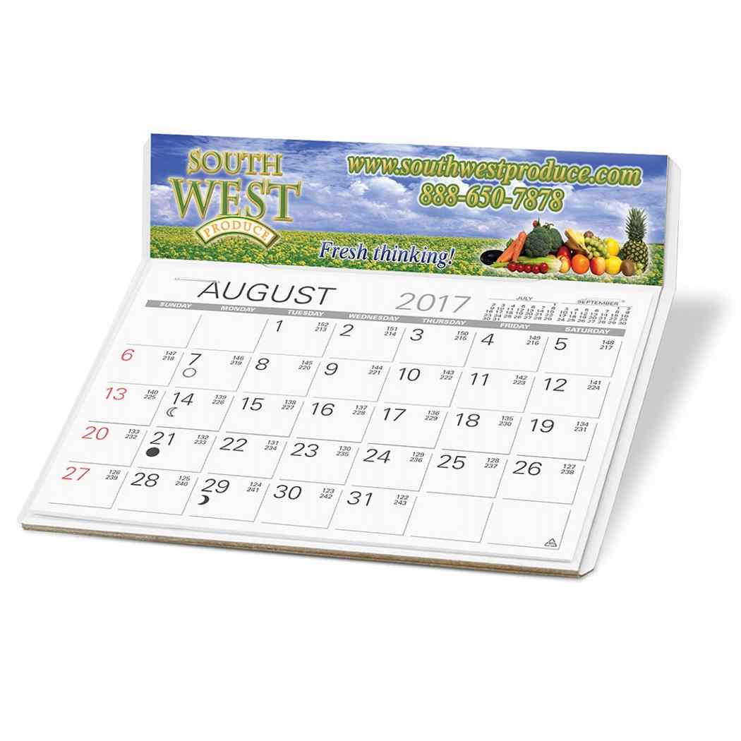 Easel Desk Calendar with 4-Color Imprint Ad Copy