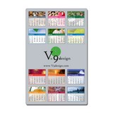 Laminated Card Calendar - 5.25x8.5 Repositionable Adhesive Backing