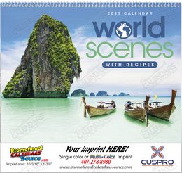 World Scenes with Recipe Promotional Calendar 