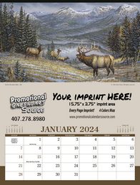 Wildlife Art Executive Wall Calendar