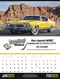 Muscle Cars Large 2 Month Promotional Calendar