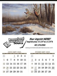 Wildlife Art Two Month View Calendar, Tinned Top