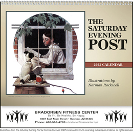 The Saturday Evening Post Deluxe Pocket Wall Calendar, Size 12x21