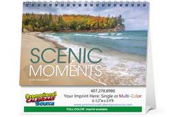 Scenic Moments Large Custom Desk Calendar | Premium Promotional Calendar with Stunning Nature Images