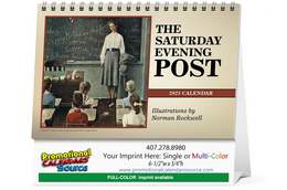 Norman Rockwell Large Promotional Desk Calendar | Custom Saturday Evening Post Desk Calendar