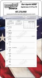 Weekly Memo Calendar Patriotic Theme for Desk & Wall