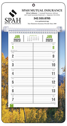 Bi-Weekly Memo Calendar  with Colorful Autumn Scene Background