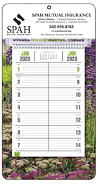 Promotional Bi-Weekly Memo Calendar with Full Color Garden Picture Background 