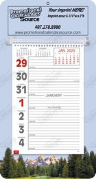 Large Numbers Promotional Weekly Memo Calendar  - Mountains