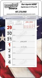 Weekly Memo Calendar w Big Numbers   - Patriotic