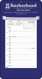 Weekly Memo Calendar w Solid Blue Background