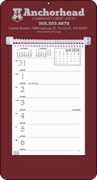 Memo Weekly Calendar, Maroon Background