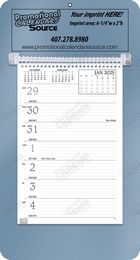 Memo Calendar w Weekly Grid, Metallic Blue Mount