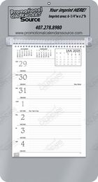 Weekly Memo Wall Calendar w Silver Backer