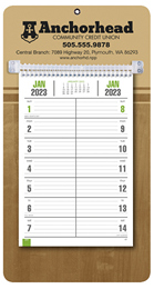 Bi-Weekly Promotional Memo Calendar - Butcher Block