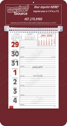 Promotional Big Numbers Weekly Memo Calendar  - Maroon