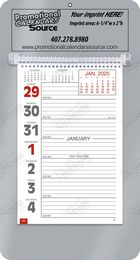 Promotional Big Numbers Weekly Memo Calendar  - Silver