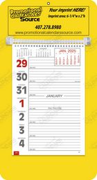 Promotional Big Numbers Weekly Memo Calendar  - Yellow