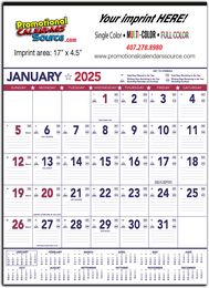 Patriotic Colors Contractor Calendar, 18x25, 