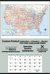 2023 Jumbo Hanger Promotional Calendar with USA Map 27x39