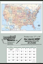 2024 Jumbo Hanger Promotional Calendar with USA Map 27x39