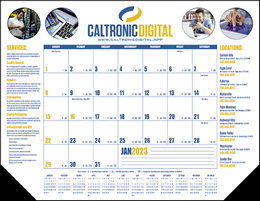 4-Color Desk Pad Calendar With Multiple Full Color Ads