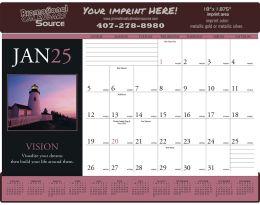 Motivations Promotional Desk Pad Calendar  w/ vinyl header, Size 23