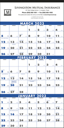 3-Month Calendar with Julian Dates (4 Sheets)