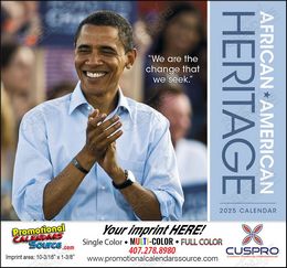  Barack Obama African-American Heritage Calendar