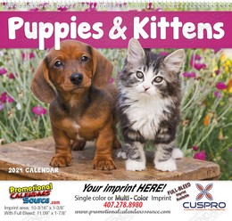 Puppies & Kittens Promotional Calendar,  Spiral