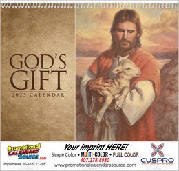 God’s Gift Calendar, With Funeral Pre-Planning Sheet, Religious Calendar