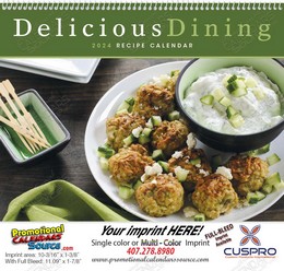 Delicious Dining Promotional Calendar,  Spiral