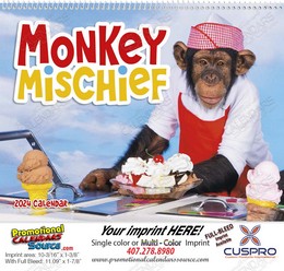 Monkey Mischief Calendar Spiral